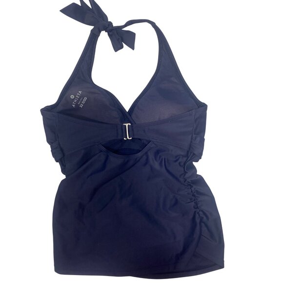 Athleta Navy Halter Tankini Swim Top 32D/DD Wired Bra - Picture 4 of 16